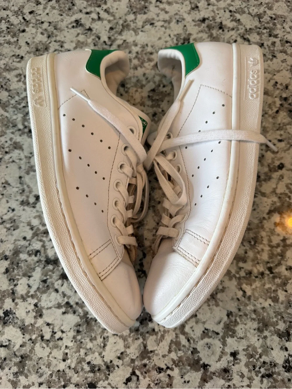 adidas Originals Stan Smith Leather Sneakers White Green Men’s 6.5 / Women’s 7.5
